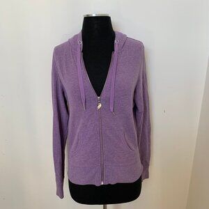 Victoria Secret SZ M Purple Zip Up Sweatshirt Hood